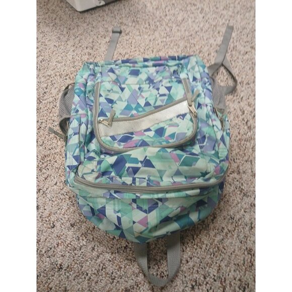 L.L.Bean Deluxe Book Pack Big  Geometric Blue Teal‎ !! - Picture 5 of 11